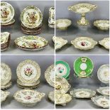 ASSORTED TABLEWARE, 19th century and later, including Spode for Waring & Gillow Ltd. dessert set