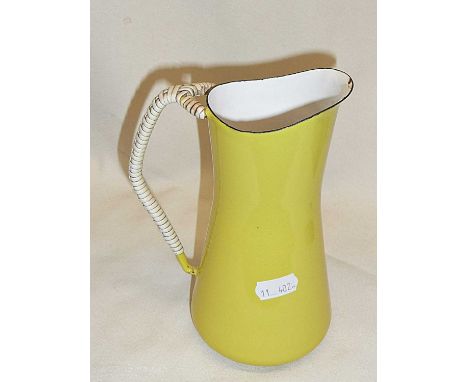 1950s/60s Danish yellow enamel jug designed by Jens Quistgaard for Dansk