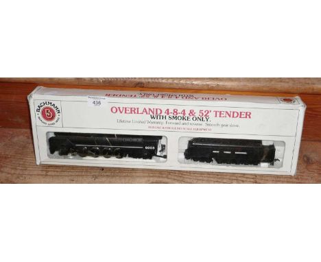 Bachmann Overland 4-8-4 and tender - with smoke only, boxed