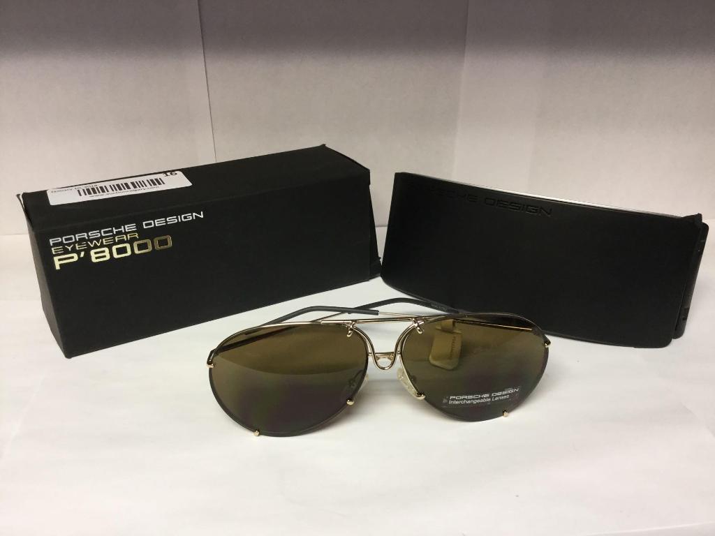 Porsche Design P8000 Aviator Sunglasses with Case and box Value $340