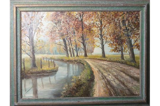 Brenneis Jo 1910 1994 Waldlandschaft Ol Lw Re U Sign Ca 102 X 75 Cm Gerahmt Altersge