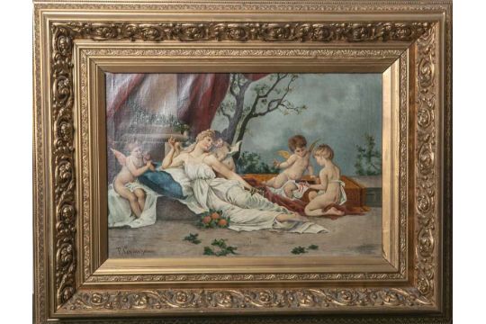 Gumsheimer Friedrich 10 1930 Antike Darstellung Von Frau Weiblicher Gottin Mitmusizierenden
