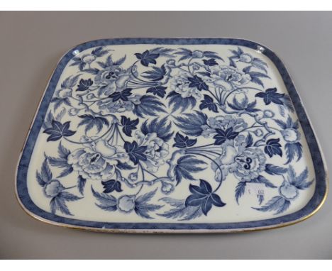 A Nice Quality Blue and White Wedgwood Ceramic Tray, 36cm Long