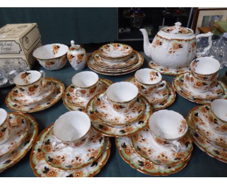 A Tray of Teawares by Kay and Co. Worcester 