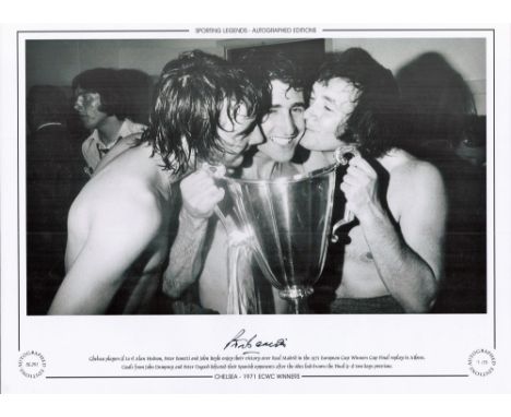 Peter Bonetti Chelsea 16x12 inch Signed black and white Autographed Editions, Limited Edition photo. Photo shows Chelsea play