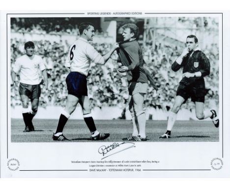 Dave MacKay Tottenham 12x16 Signed colourised, Autographed Editions, Limited Edition photo. Photo shows MacKay letting Billy 