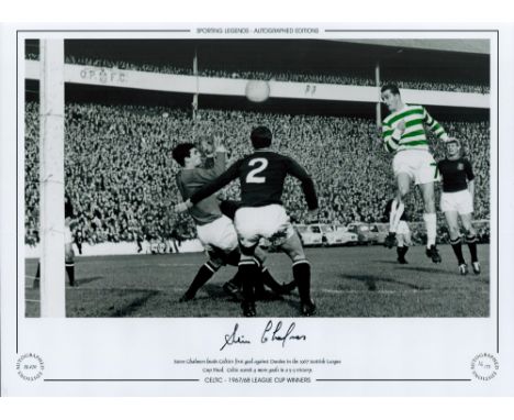 Steve Chalmers Celtic 16x12 inch Signed black and white, Autographed Editions, Limited Edition photo. Photo shows Chalmers he