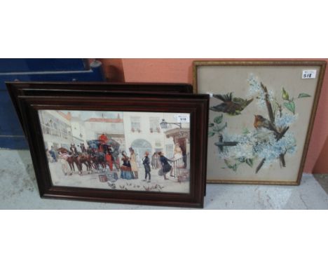 Three Ludovici coaching prints with Dickensian subject, 'David Copperfield's First Sight of London'; 'Mr Pickwick and his Fri