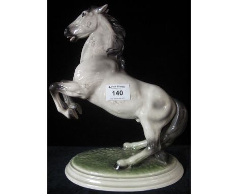 Austrian Keramos study of a rearing horse.  Printed and impressed marks to base.  Number 1778 and with signature impressed R 