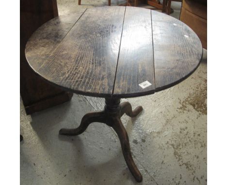 19th Century stained oak tilt top tripod table.(B.P. 24% incl. VAT)