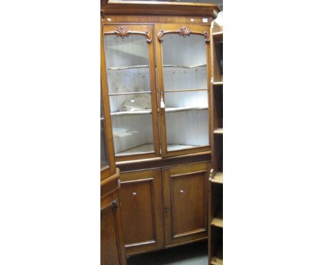 19th Century oak two stage corner cabinet.(B.P. 24% incl. VAT)