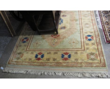 20th Century geometric carpet with central lozenge decorative panel. (B.P. 24% incl. VAT)
