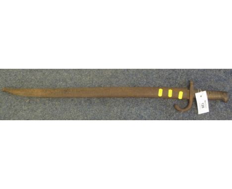 19th Century French sword bayonet in metal scabbard.(B.P. 24% incl. VAT)