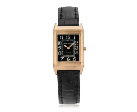 JAEGER-LECOULTRE REVERSO REF. 250.2.86 IN ROSE GOLD, 90S Case: signed, n. 1920567, in 18K rose gold. Bracelet/Strap: signed 1