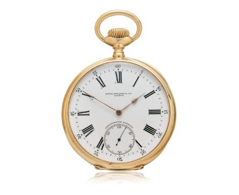 PATEK PHILIPPE "GONDOLO" IN GOLD, 1900S Case: signed, n. 249226, in 18K gold, engine turned caseback, signed dome. Dial: sign