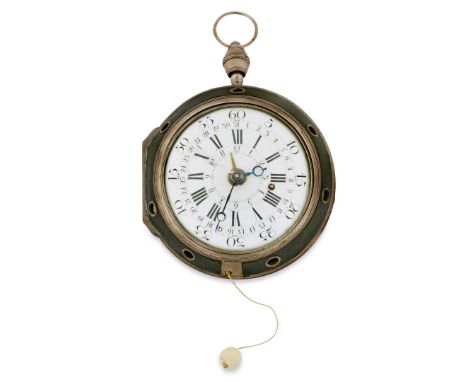 COACH CLOCK WITH REPEATER AND ALARM, SIGNED LE PIN, PERIOD 1780 RARE PAIR-CASED QUARTER REPEATER AND ALARM, VERY WELL PRESERV