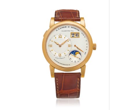 A. LANGE &amp; SÖHNE LANGE 1 REF. 109.032 "MOONPHASE" IN ROSE GOLD, BOX AND GUARANTEE, 2000S ELEGANT AND UNMISTAKABLE GOLD WR