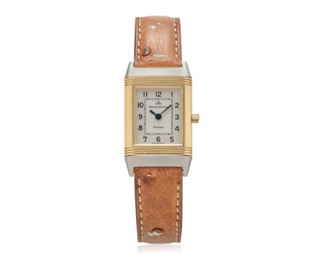 JAEGER-LECOULTRE REVERSO REF. 260.5.86 IN STEEL AND GOLD, 90S Case: signed, n. 1728769, steel brancard, gold case, engraved m