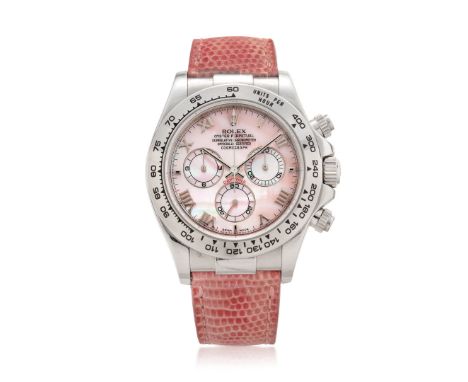 ROLEX COSMOGRAPH DAYTONA "BEACH" REF. 116519 ROSE, BOX AND GUARANTEE, SOLD IN 2004 ICON AND SPORTY AUTOMATIC CHRONOGRAPH, ORI