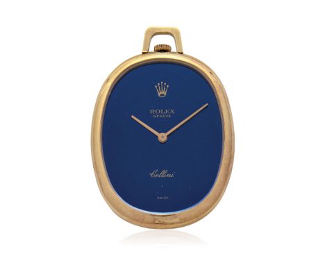 ROLEX CELLINI IN GOLD, 70S Case: signed, n. 4066181, in 18K gold, snap on caseback. Dial: signed, blue. Movement: signed, man