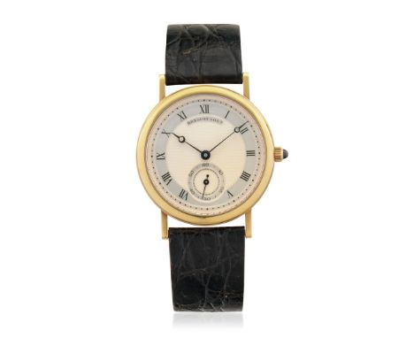 BREGUET CLASSIQUE REF. BA3290/2 IN GOLD, BOX AND GUARANTEE, SOLD IN 1990 Case: signed, n. 5087, in 18K gold, snap on caseback