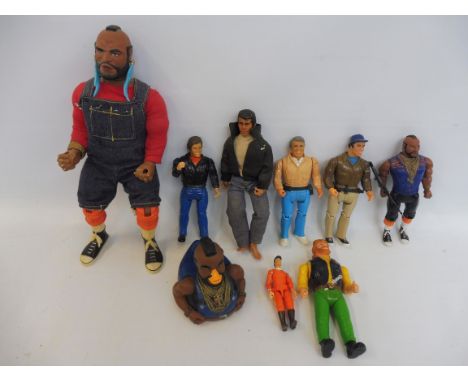 A box of original A-Team figures plus a large scale B.A. Barracus.