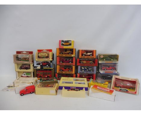 A selection of die-cast models to include Dinky, Matchbox, Corgi etc.