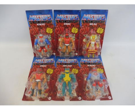 Six Mattel Collectors Series Masters of The Universe carded figures, on original cards, some unpunched including Mer-Man, She