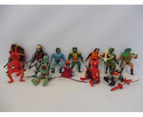 A good quantity of Master of the Universe and Thundercats action figures including Mumm-Ra with weapon plus He-Man, Grizzlor 