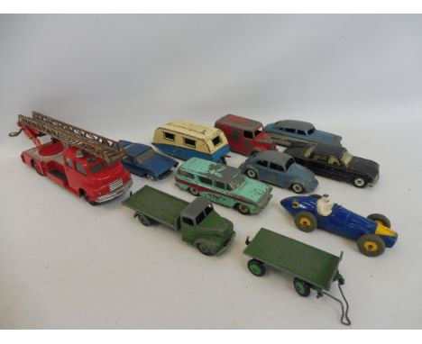 A small quantity of Corgi and Dinky playworn vehicles.