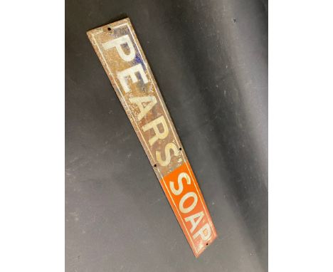 A Pear's Soap rectangular enamel strip sign, in original condition, 18 x 2 3/4".