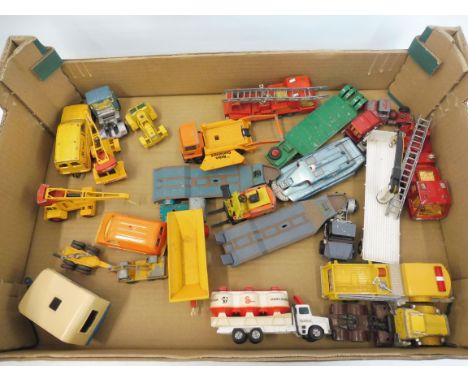 A tray full of assorted playworn die-cast to include Corgi and Dinky. 