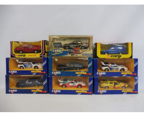 Assorted Corgi cars, circa 1980s-1990s to include BMW M1, Jaguar XJS and Rover marques.