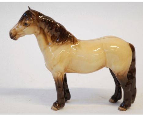 BESWICK POTTERY MODEL OF A DUN HIGHLAND PONY 'Mackionneach' (1644), 7 1/4" (18.4cm) high, printed mark 