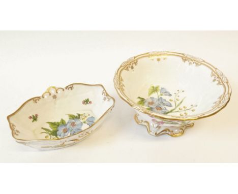 MID TWENTIETH CENTURY BOXED SPODE CHINA BOWL, 'Stafford Flowers' printed and painted decoration, 8" (20.3cm) diameter and  DI