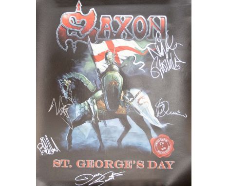 SAXON Signed lithograph, Numbered of 200 . There are 2 lithographs in the lot.1 has been fully signed by all 5 band members a