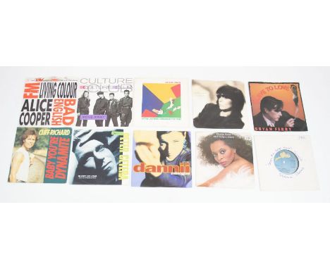 A large collection of Vinyl 7 inch 45s in a large black Storage Case.. Approx 450-500 singles from 70s and 80s / 90s predomin