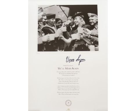 SIGNED Limited Edition Vera Lynn Poster by Fine Art Trade Guild in Excellent condition with Certificate and original Lithogra