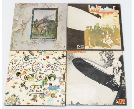 LED ZEPPELIN - VINYL LP RECORDS - ATLANTIC PLUM LABELS.Records 1 - 4. Original pressings. In Excellent condition.Vol 1 landin