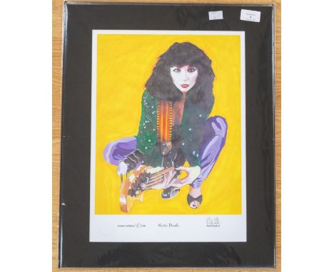 KATE BUSH. Limited Edition Signed and numbered Art Print by Artist Paul Howell. Number 80 of 150 only - It is mounted with po