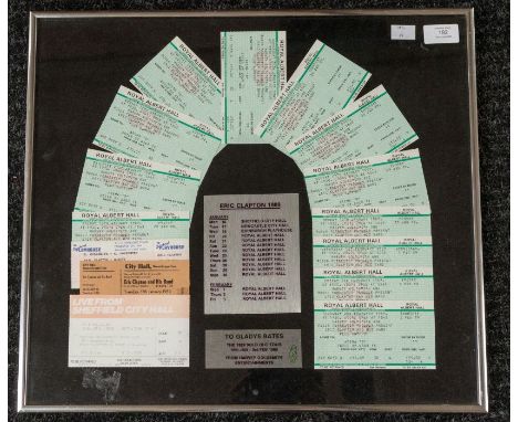Eric Clapton 1989 - Harvey Goldsmith Entertainments - January to February 1989 Ticket dispay award - It measures approx 19 x 