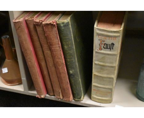 A group of 5 books, to include Goethe Fauft, From Edenvale to the Plains of York, His Majesty's Territorial Army with coloure