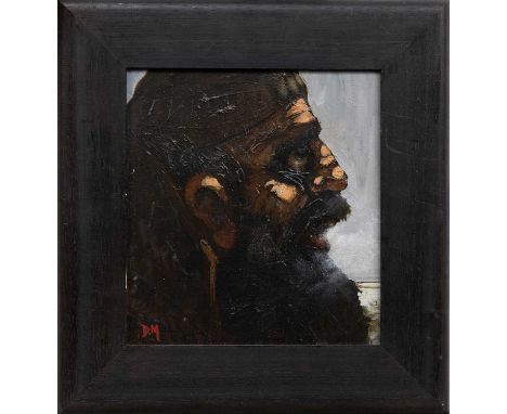 * DONALD MACLEOD (SCOTTISH 1956 - 2018) FRANKLIN SAILOR, HMS EREBUS  oil on board, initialled, further signed, titled and dat