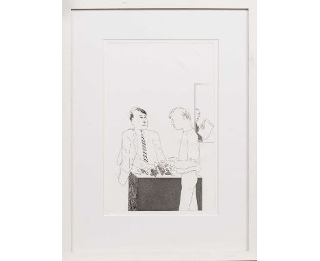 * DAVID HOCKNEY OM CH RA (BRITISH b. 1937), HE ENQUIRED AFTER THE QUALITY etching on paper, from the "Illustrations for Fourt