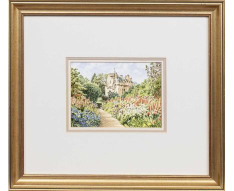 * MALCOLM BUTTS (SCOTTISH 1943 - 2009), CRATHES CASTLE, BANCHORY watercolour on paper, signedmounted, framed and under glassi