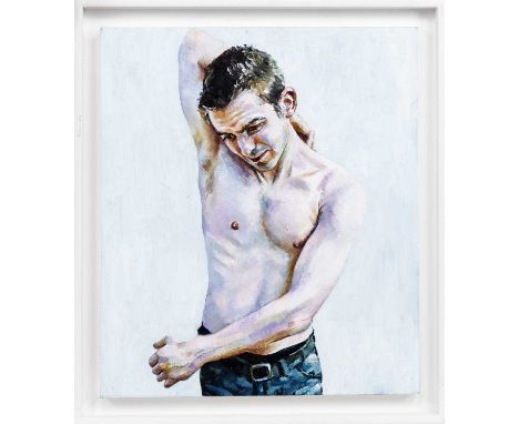* BEN DAVIES JENKINS, STUDY FOR A FIGURE  oil on board, titled, signed and dated '07 versoframedimage size 40.5cm x 35cm, ove