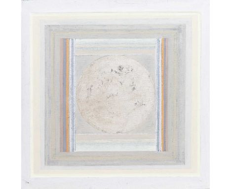 * PAUL FEILER (GERMAN 1918 - 2013), ZENYTUM silver leaf and oil on canvas, laid on wood, signed, titled and dated 2012 versou