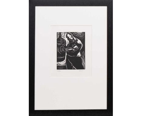 * PETER HOWSON OBE (SCOTTISH b. 1958), A HERO OF THE PEOPLE limited edition linocut print on paper, signed and numbered 31/40