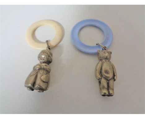 Two vintage baby rattles (2)