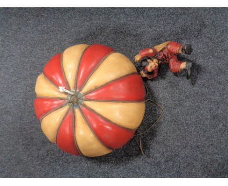 A vintage French parachute and clown.  